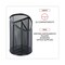 Universal 4.13 in. Diameter x 6 in. Height 3-Compartment Metal Mesh Pencil Cup - Black